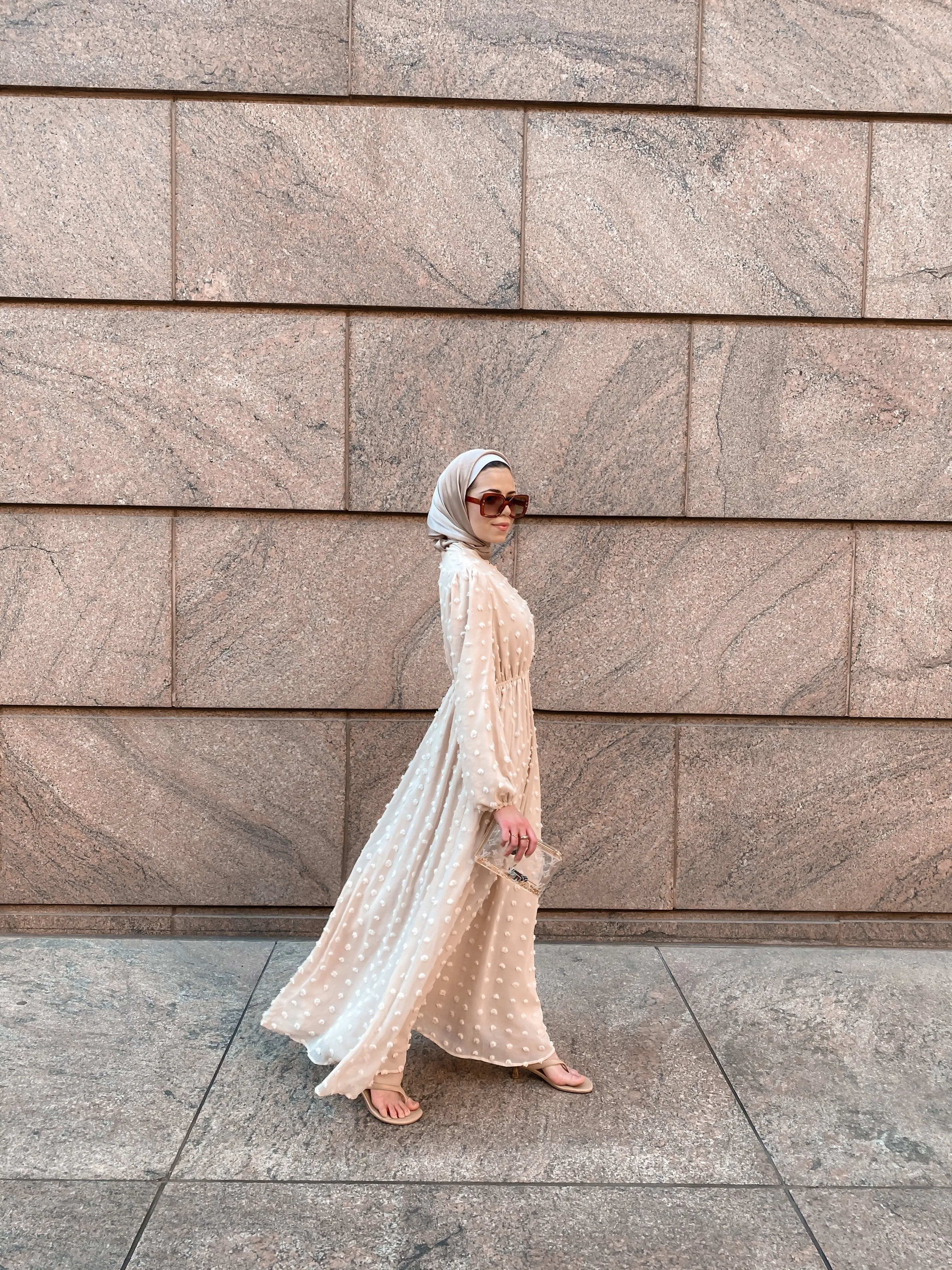 Eva Maxi Dress - Embossed Dots