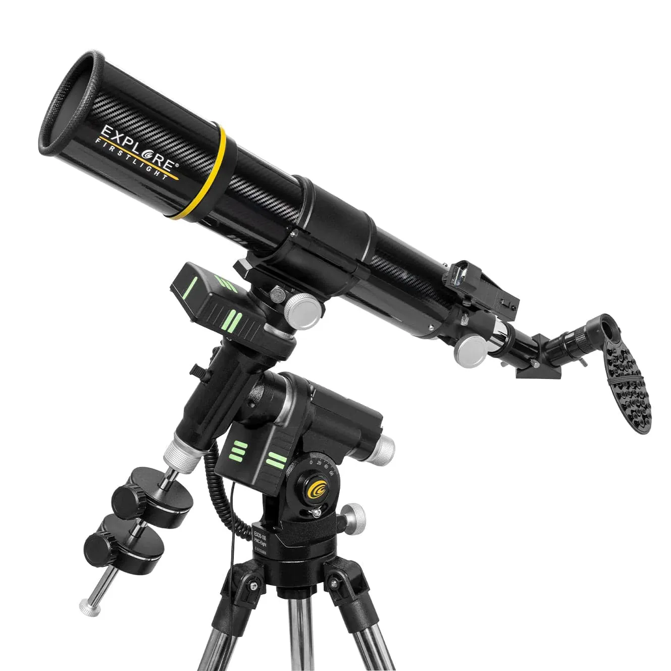Explore Scientific FirstLight 80mm CF Telescope Go-To Tracker Combo with Solar Filter - ES-FLAR80640CF-IEXOS