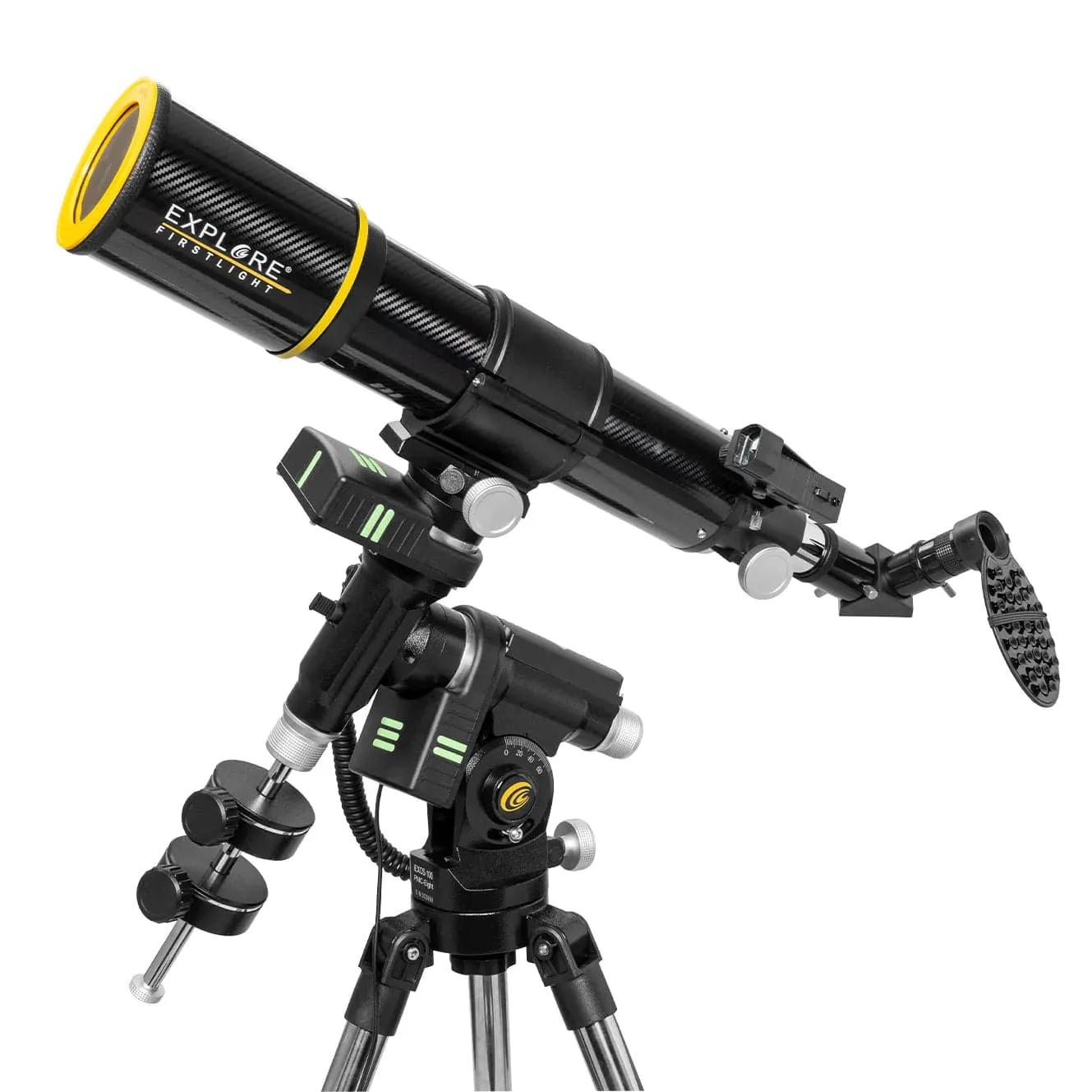 Explore Scientific FirstLight 80mm CF Telescope Go-To Tracker Combo with Solar Filter - ES-FLAR80640CF-IEXOS