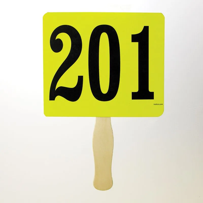 Extra Bold Colored Bid Paddles, Stock (100/Pack)