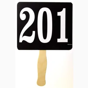 Extra Bold Colored Bid Paddles, Stock (100/Pack)