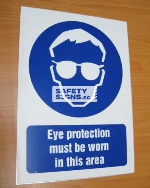 Eye Protection Must Be Worn In This Area (M001B_ALU)