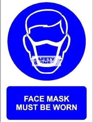 Face Mask Must Be Worn (M005_PVC)