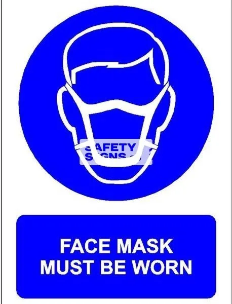 Face Mask Must Be Worn (M005_PVC)