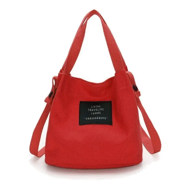 Fashion Women's Canvas Handbag Shoulder Bag Tote Purse Cute Travel Bucket bag yellow