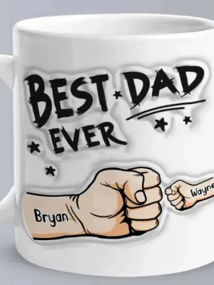 Father's Day Gift Custom Name Inflated Effect Coffee Mug