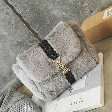Faux fur purse