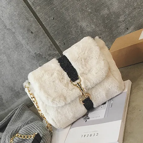 Faux fur purse