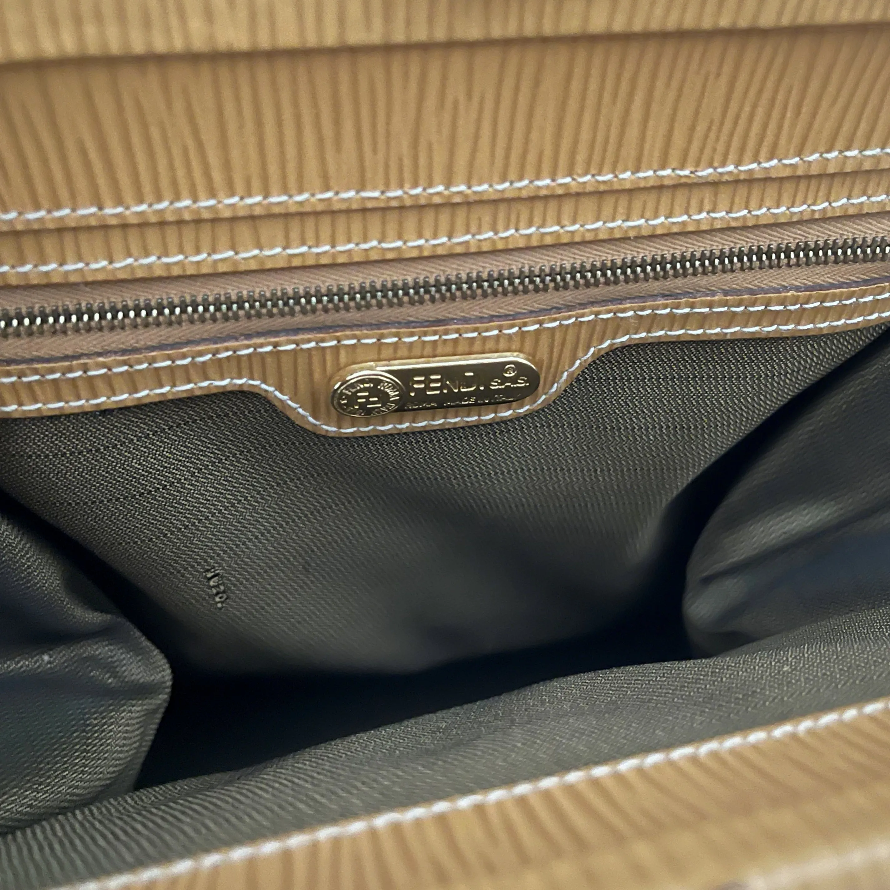 Fendi Mustard Epi Leather 2way Handle Bag