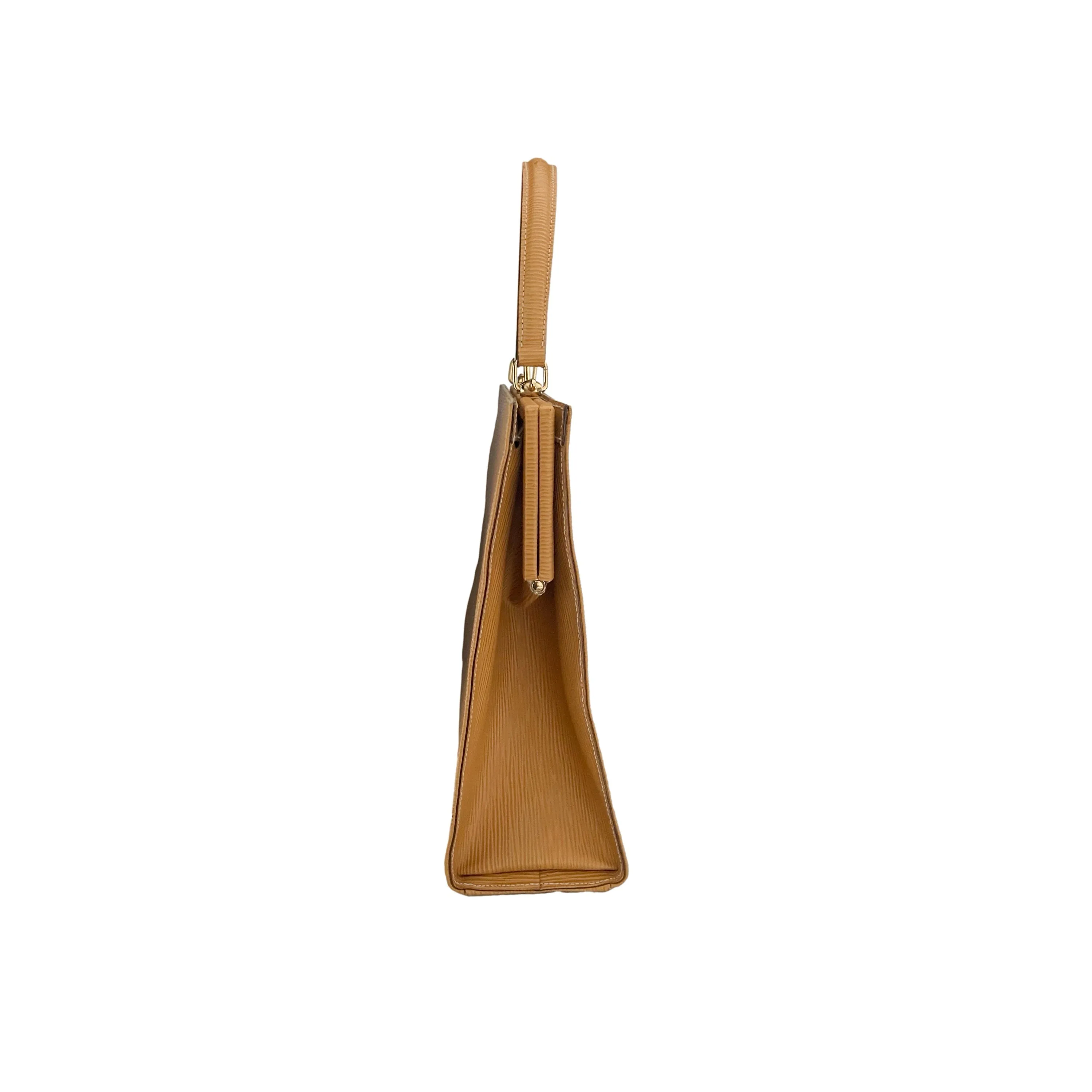Fendi Mustard Epi Leather 2way Handle Bag