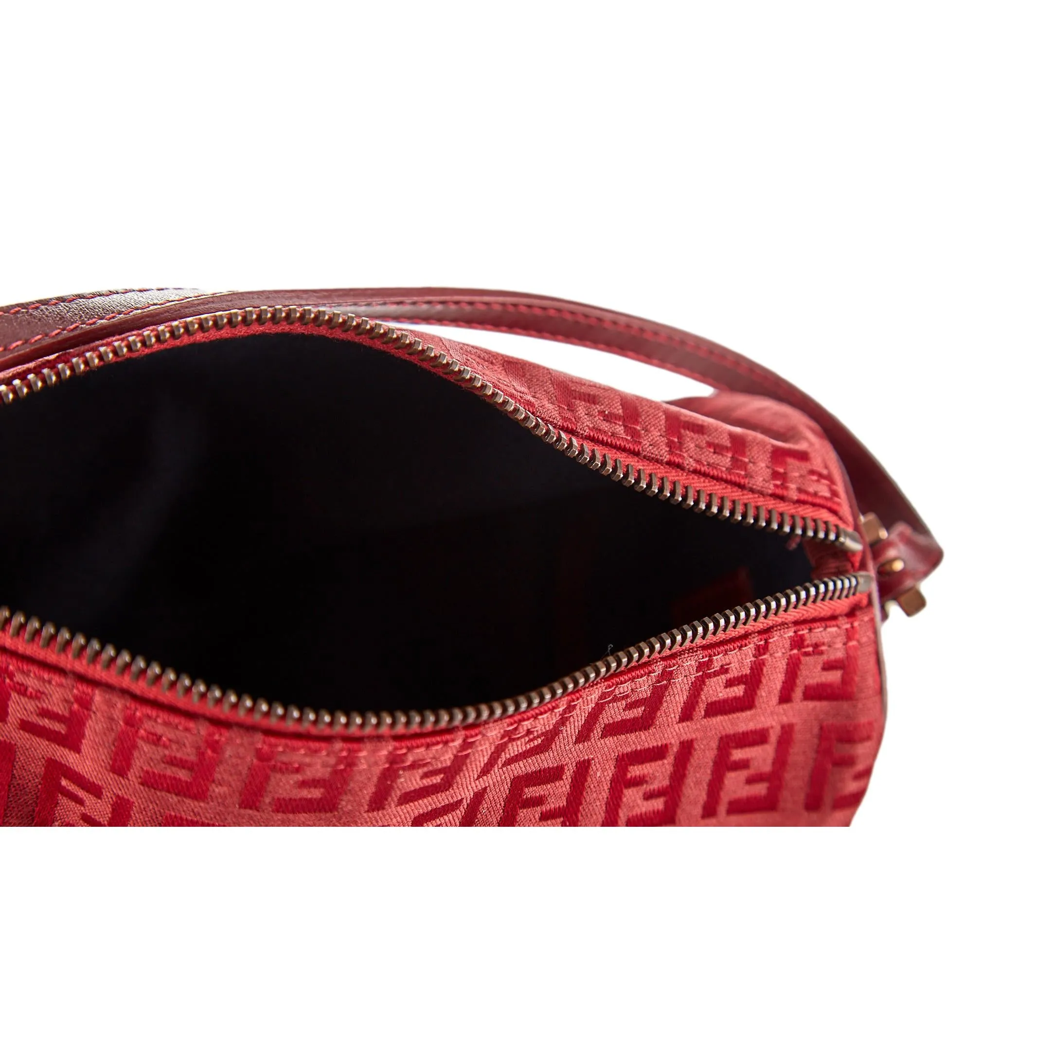 Fendi Red Logo Cylinder Bag