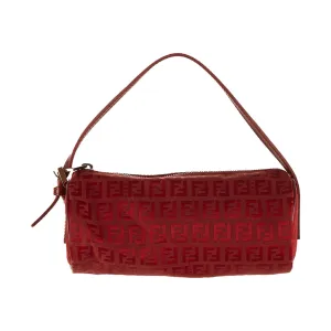 Fendi Red Logo Cylinder Bag