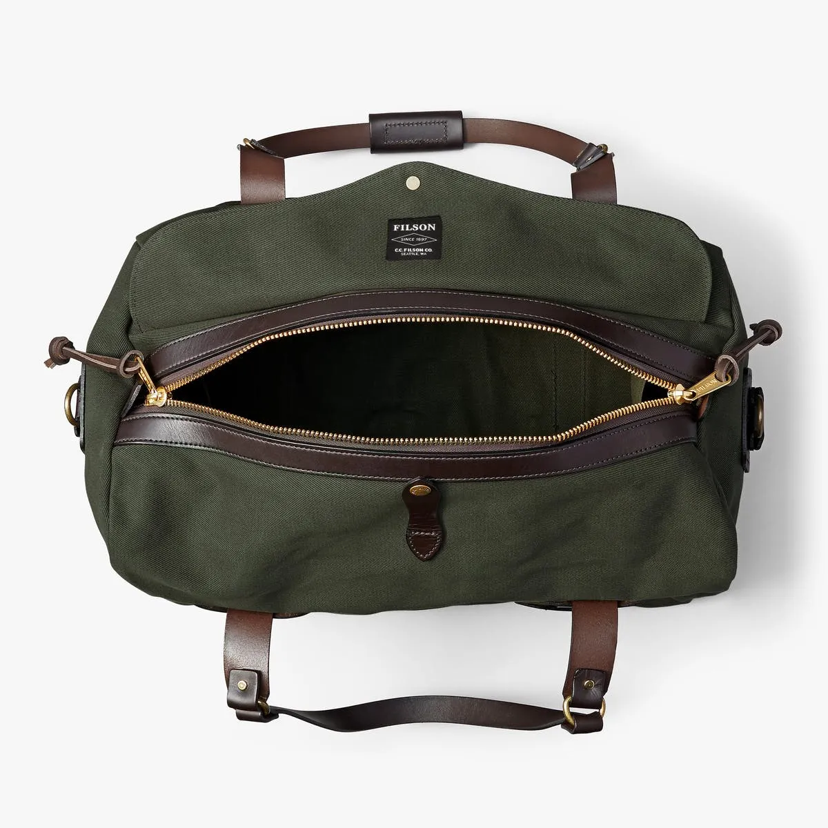 FILSON MEDIUM RUGGED TWILL DUFFLE BAG - OTTER GREEN