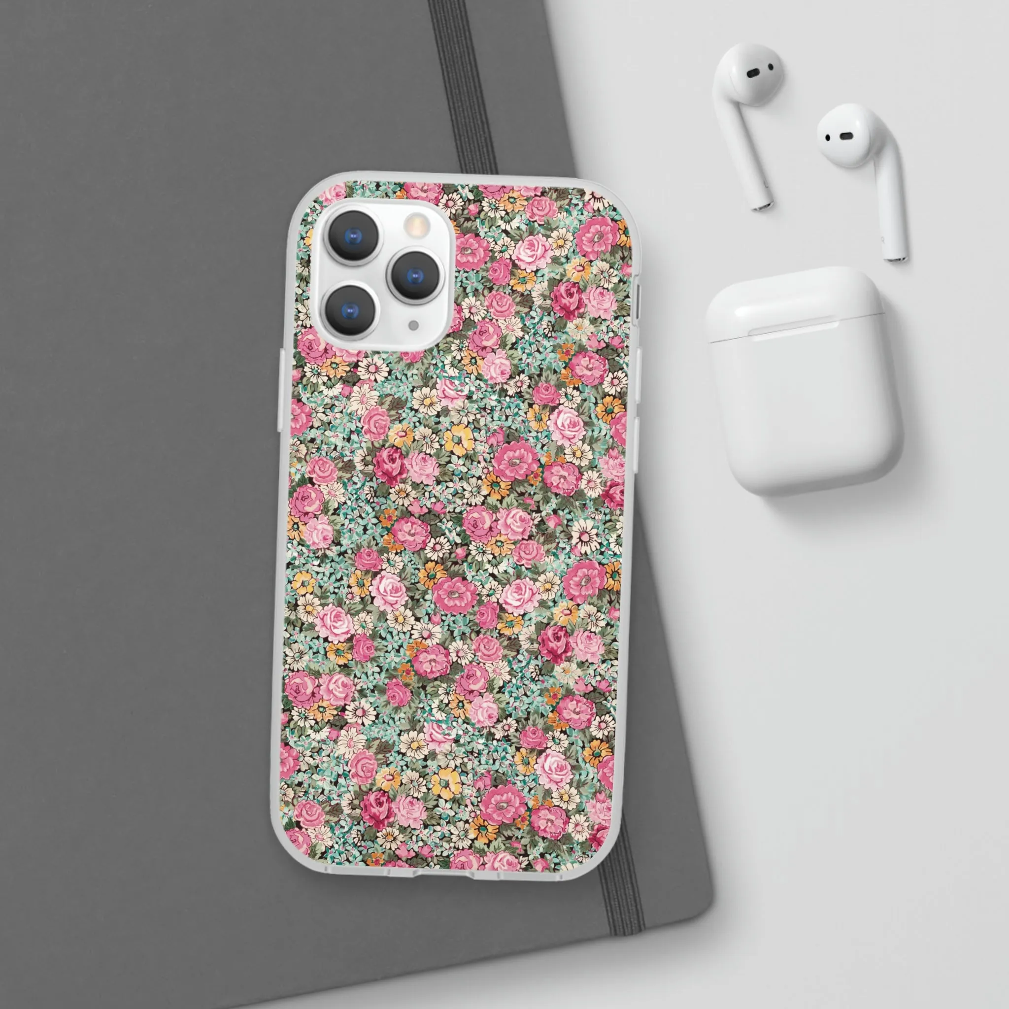 Flexi Cases / bright pink floral