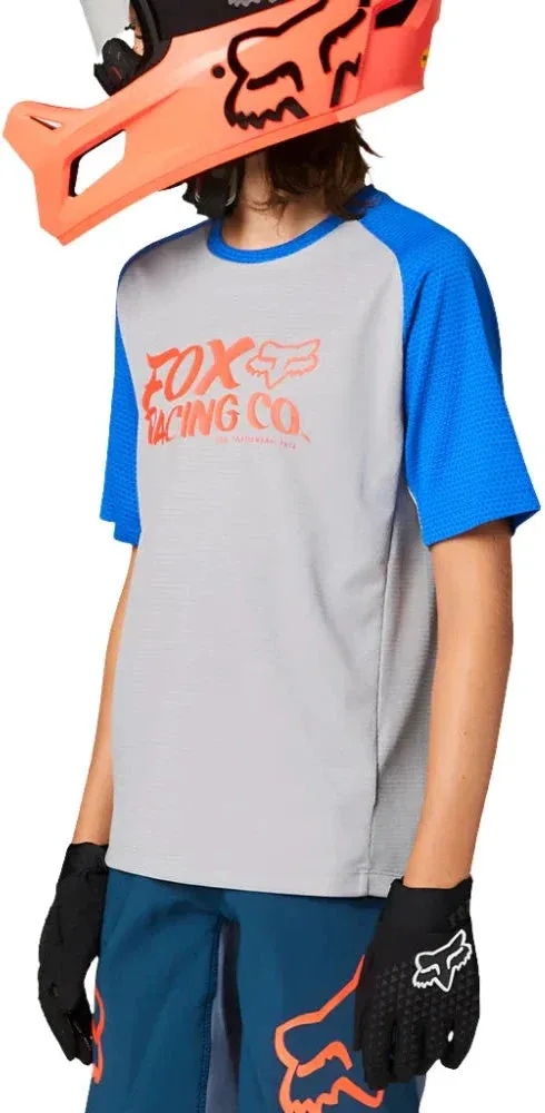Fox YOUTH DEFEND SS JERSEY - Steel Grey