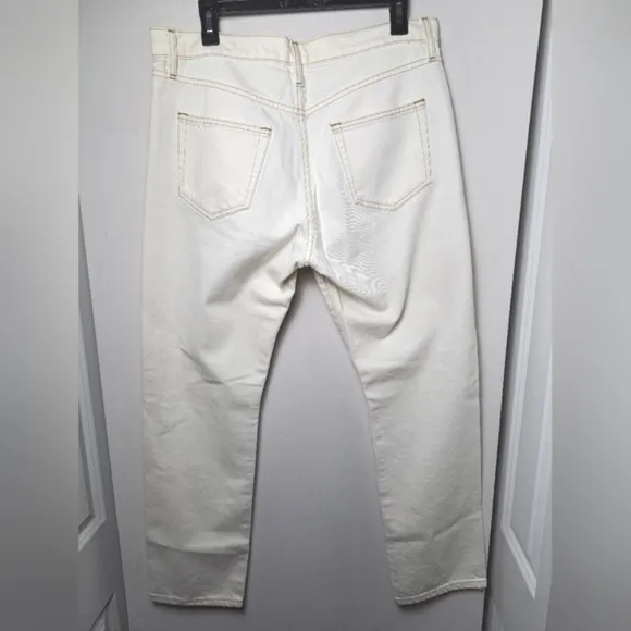 Frame women's jeans cream white le slouch straight leg sz 29