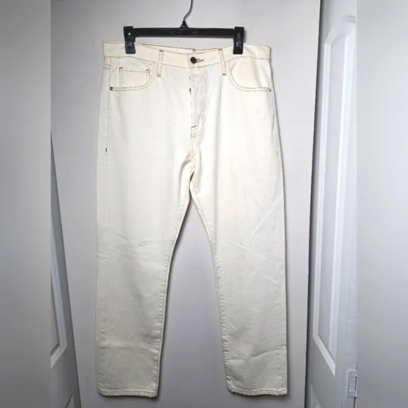 Frame women's jeans cream white le slouch straight leg sz 29