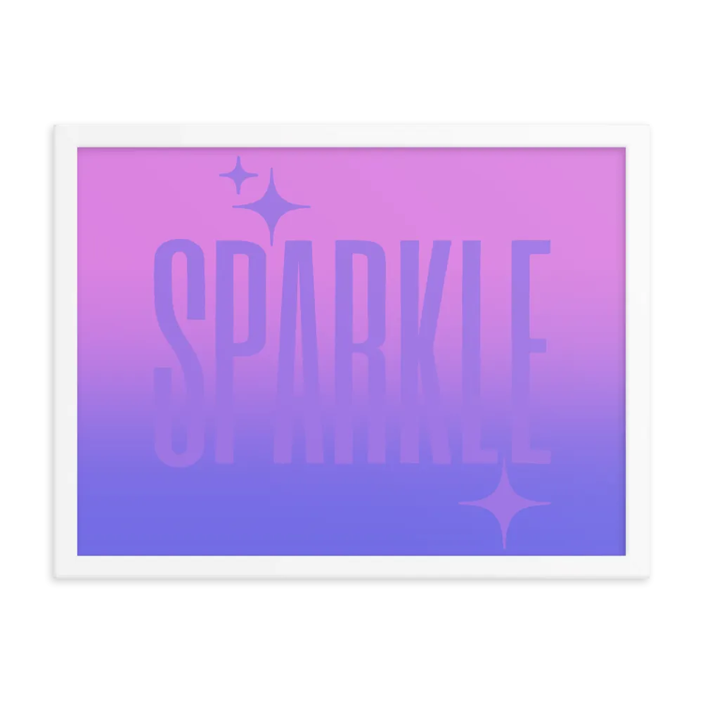 Framed Sparkle Ghost Text Poster
