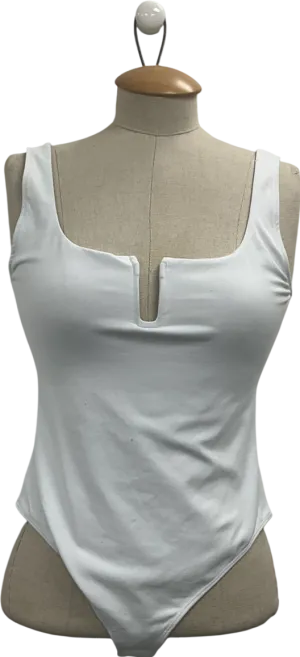 Free People White Romance Bodysuit UK S/M