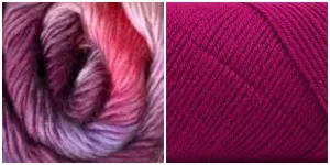 FUCHSIA   MERINO FUCHSIA - Embossed Phoenix Vortex Shawl KIT