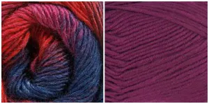 FUCHSIA   VIOLET SHADES - Embossed Phoenix Vortex Shawl KIT