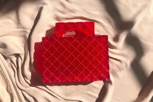 Gemma Handle Clutch - Strawberry