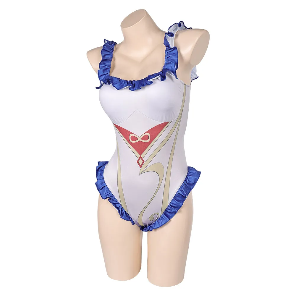 Genshin Impact Ganyu One Piece Swimsuit Swimwear Cosplay Costume Outfits