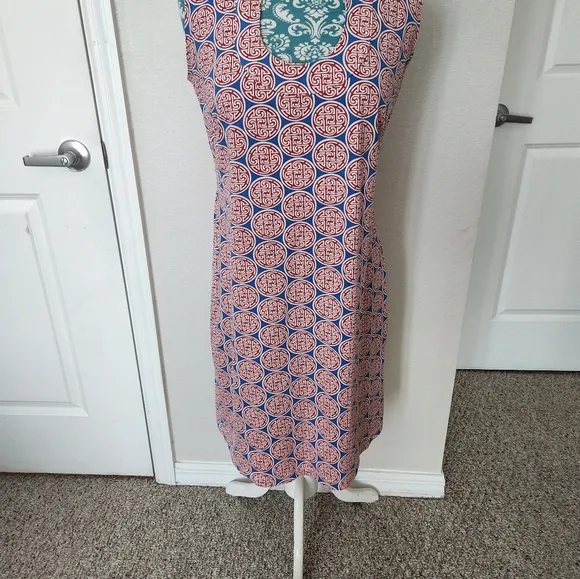 Geometric Patterned Sleeveless Dress