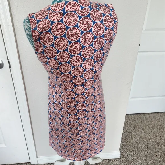 Geometric Patterned Sleeveless Dress