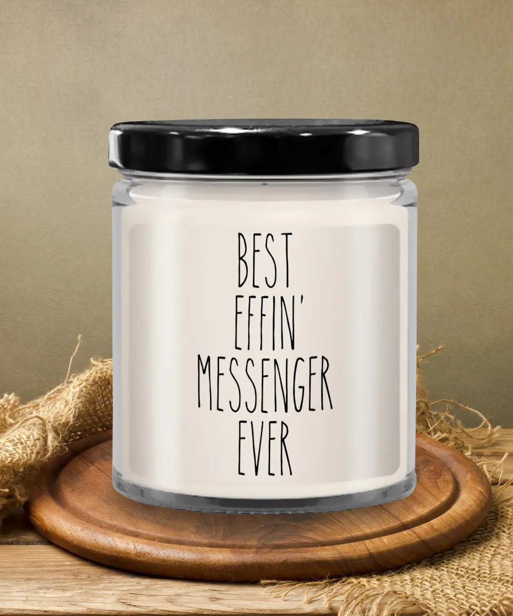 Gift For Messenger Best Effin' Messenger Ever Candle 9oz Vanilla Scented Soy Wax Blend Candles Funny Coworker Gifts