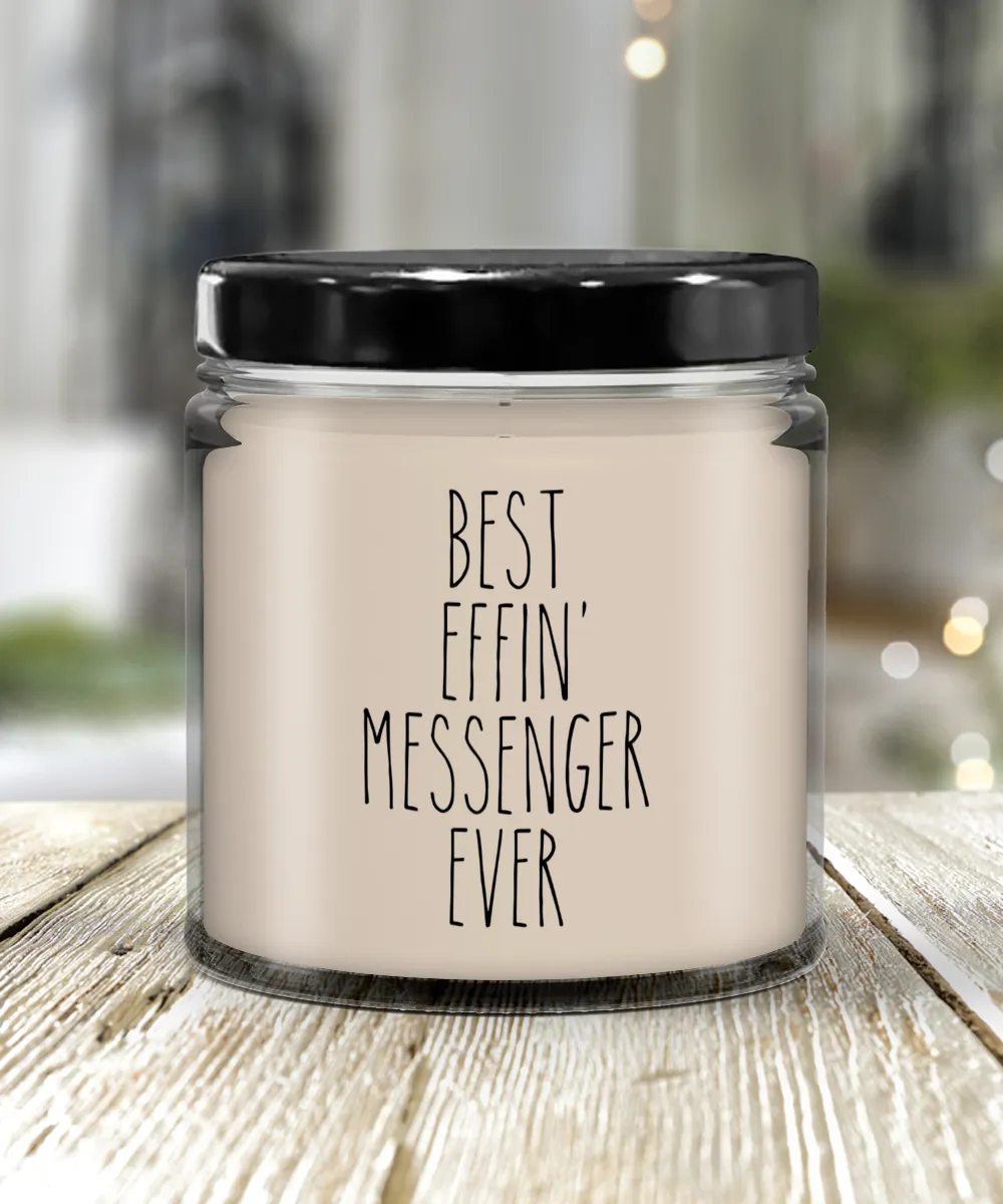Gift For Messenger Best Effin' Messenger Ever Candle 9oz Vanilla Scented Soy Wax Blend Candles Funny Coworker Gifts