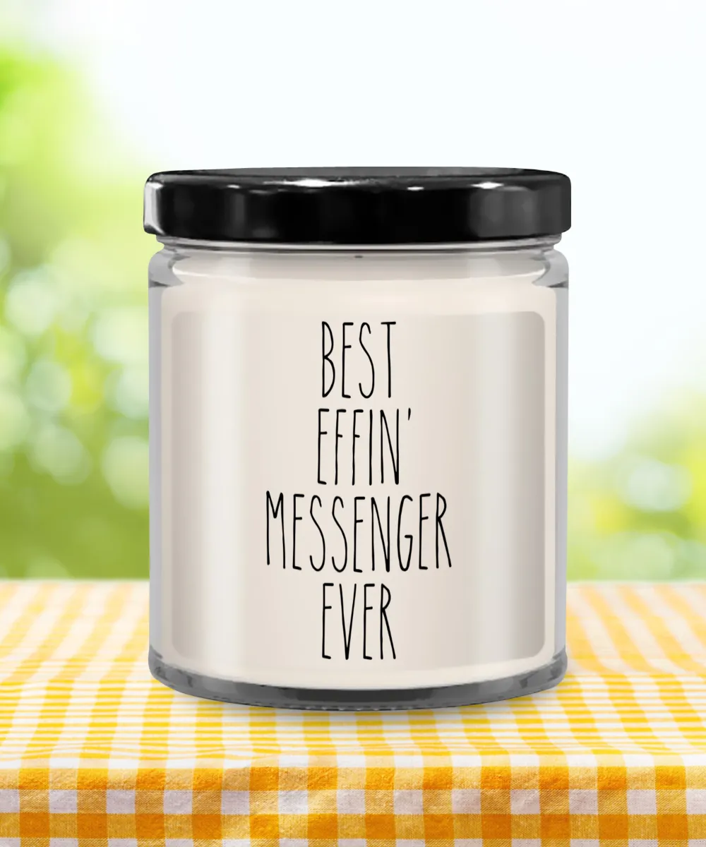 Gift For Messenger Best Effin' Messenger Ever Candle 9oz Vanilla Scented Soy Wax Blend Candles Funny Coworker Gifts