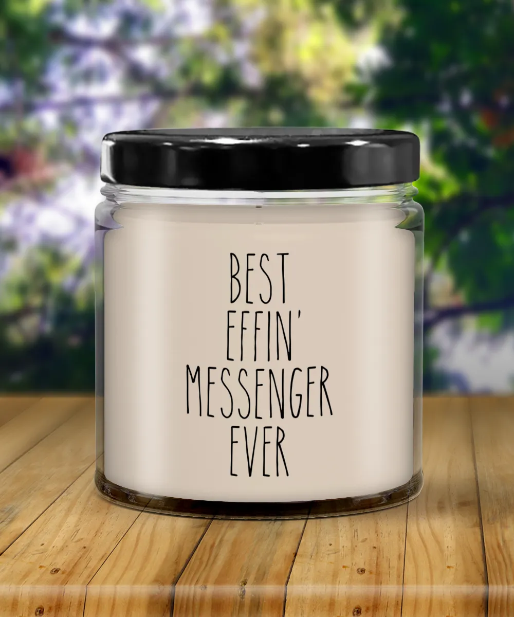 Gift For Messenger Best Effin' Messenger Ever Candle 9oz Vanilla Scented Soy Wax Blend Candles Funny Coworker Gifts