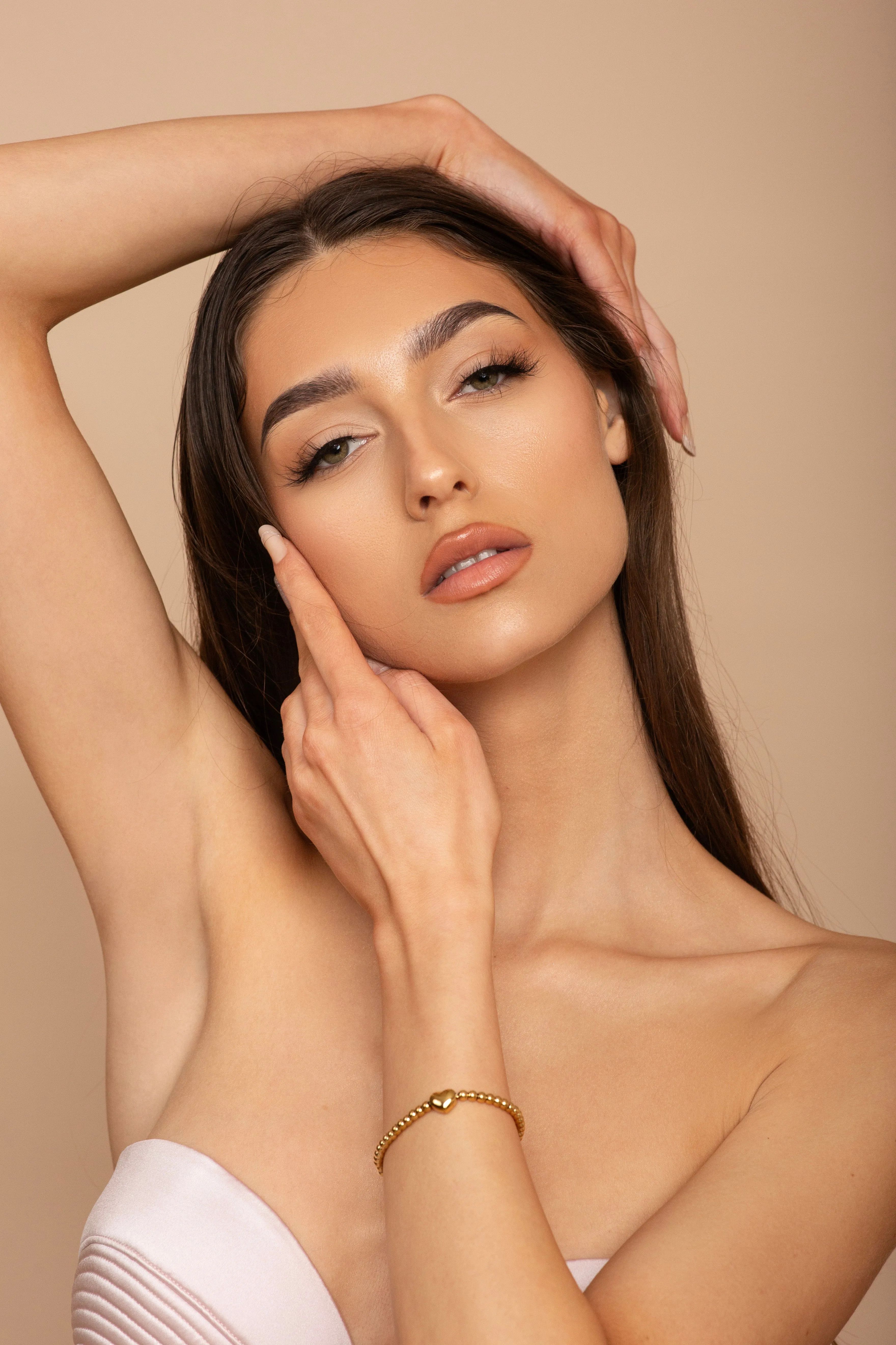 Gigi Gold Heart Bead Bracelet