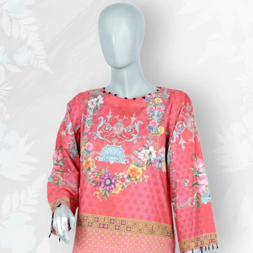 Girls Casual Printed Lawn Kurti - PRST-064