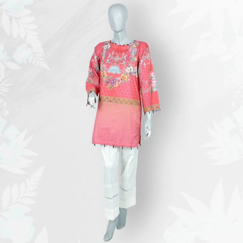 Girls Casual Printed Lawn Kurti - PRST-064