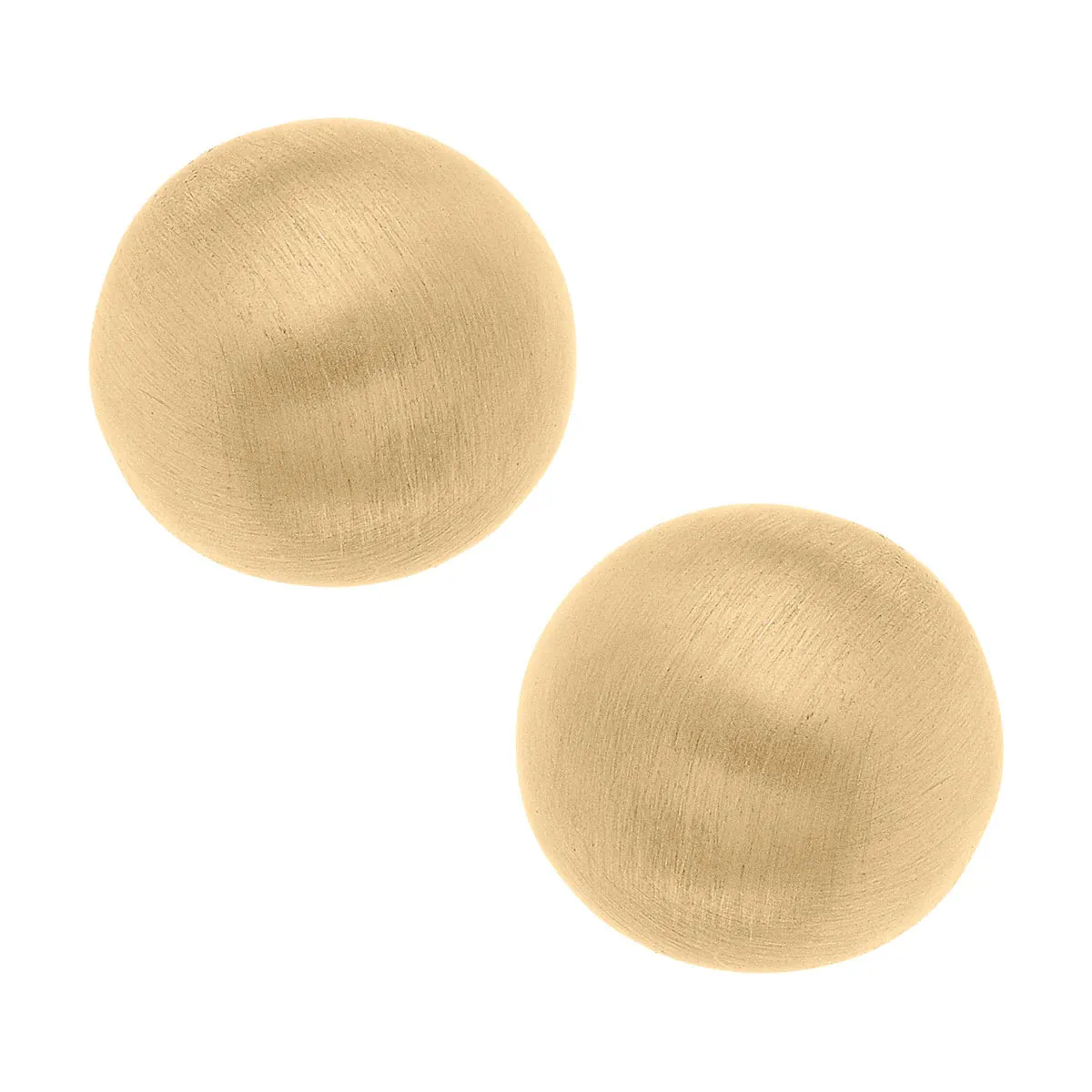 Gold Dot Stud Earrings in Worn Gold