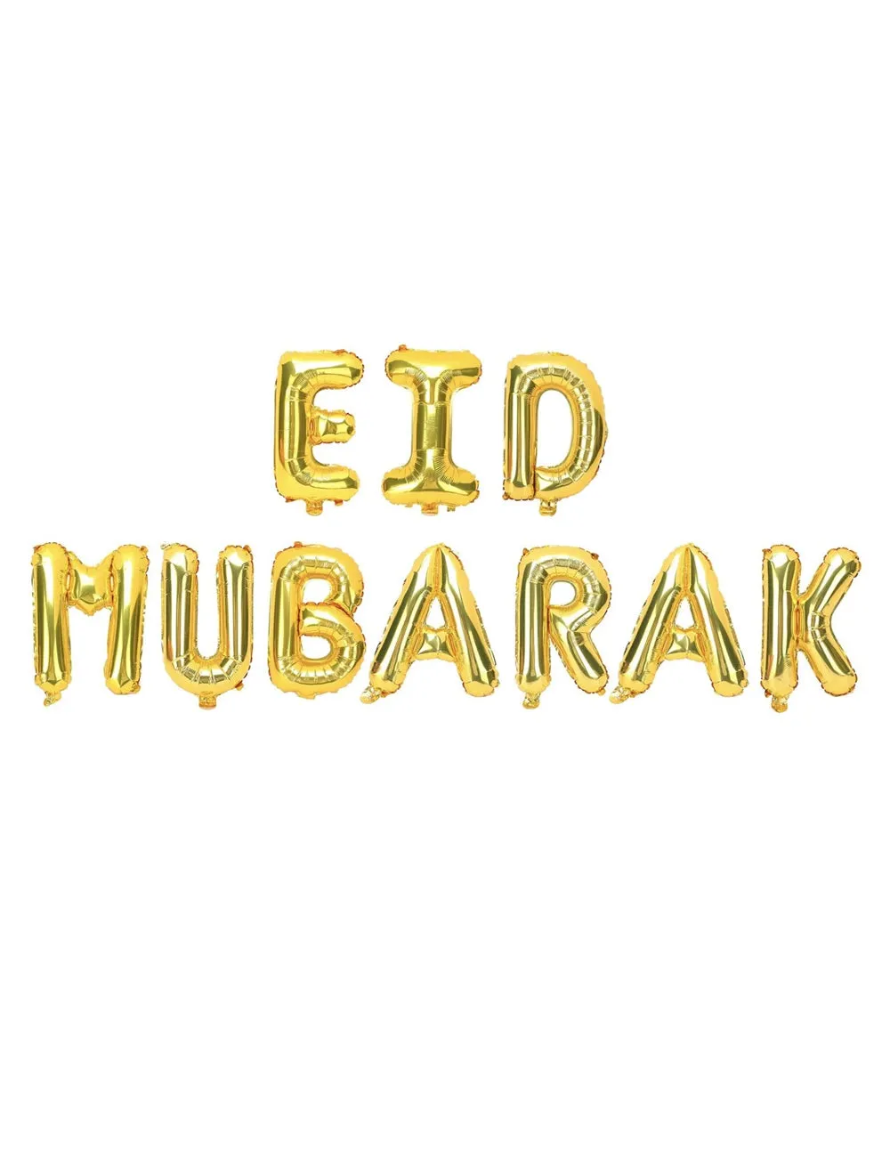 Gold 'Eid Mubarak' Foil Letter Balloons