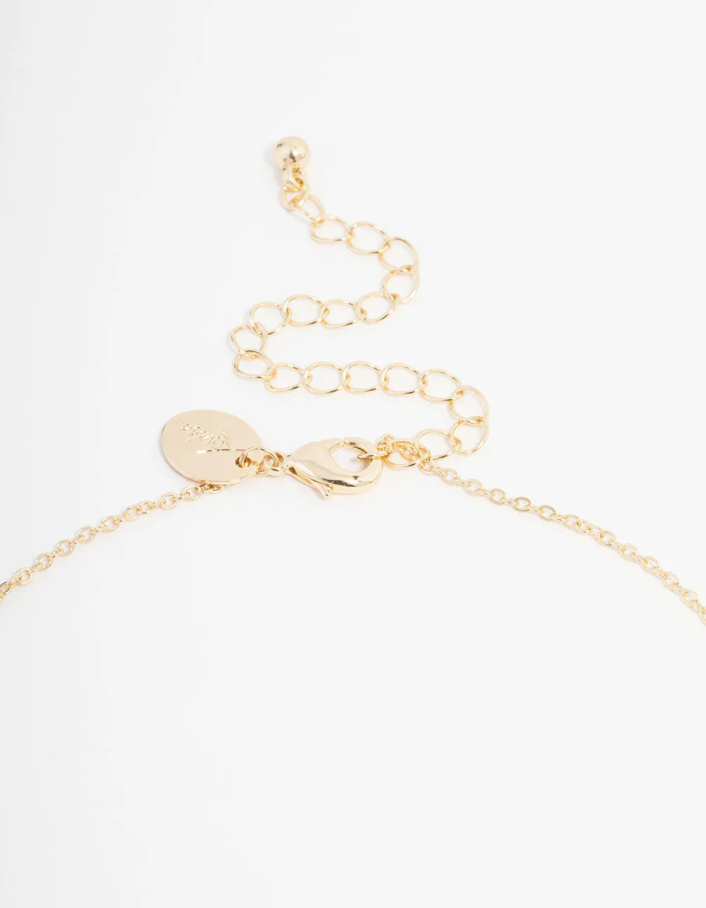 Gold Plated Cubic Zirconia Angel Necklace & Stud Earrings Set