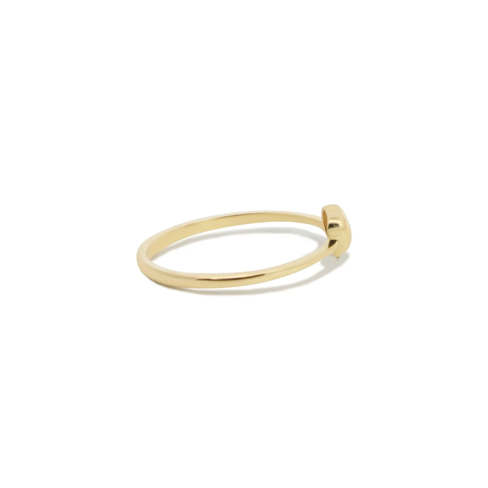 Gold Puffy Heart Ring