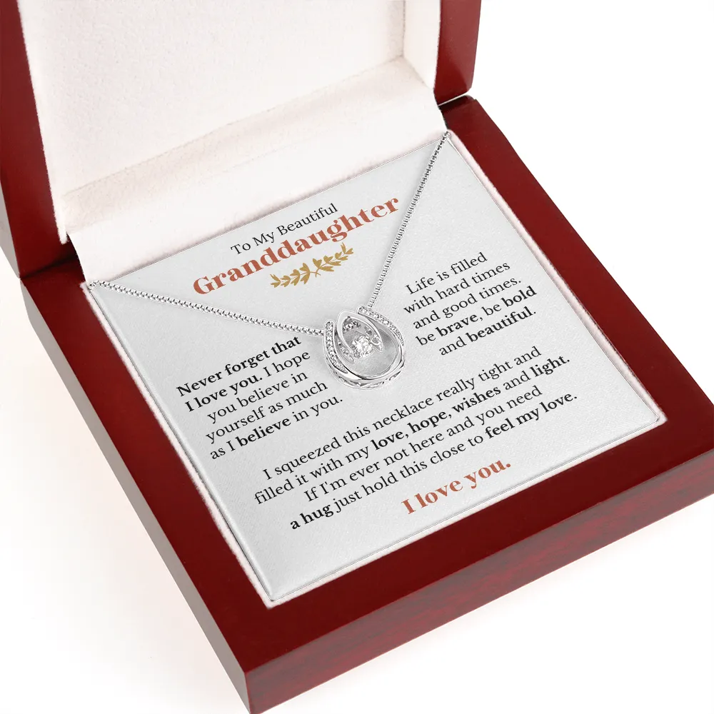 Granddaughter Gift - Be Bold and Beautiful - Horseshoe Necklace
