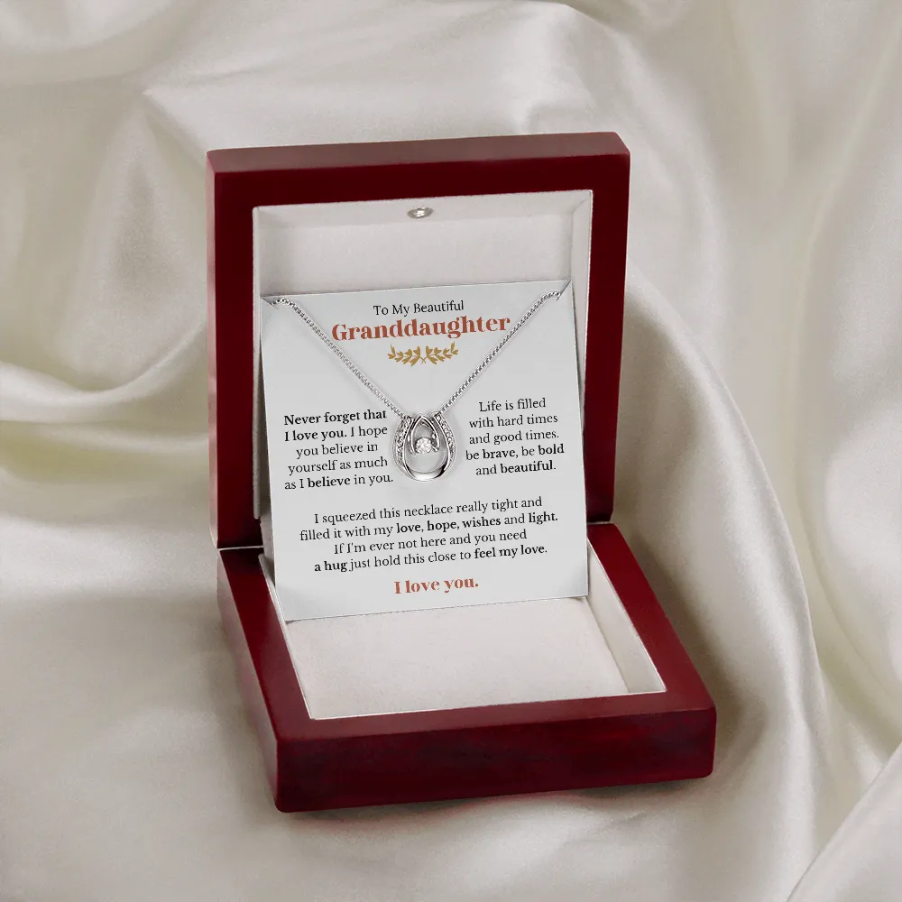 Granddaughter Gift - Be Bold and Beautiful - Horseshoe Necklace
