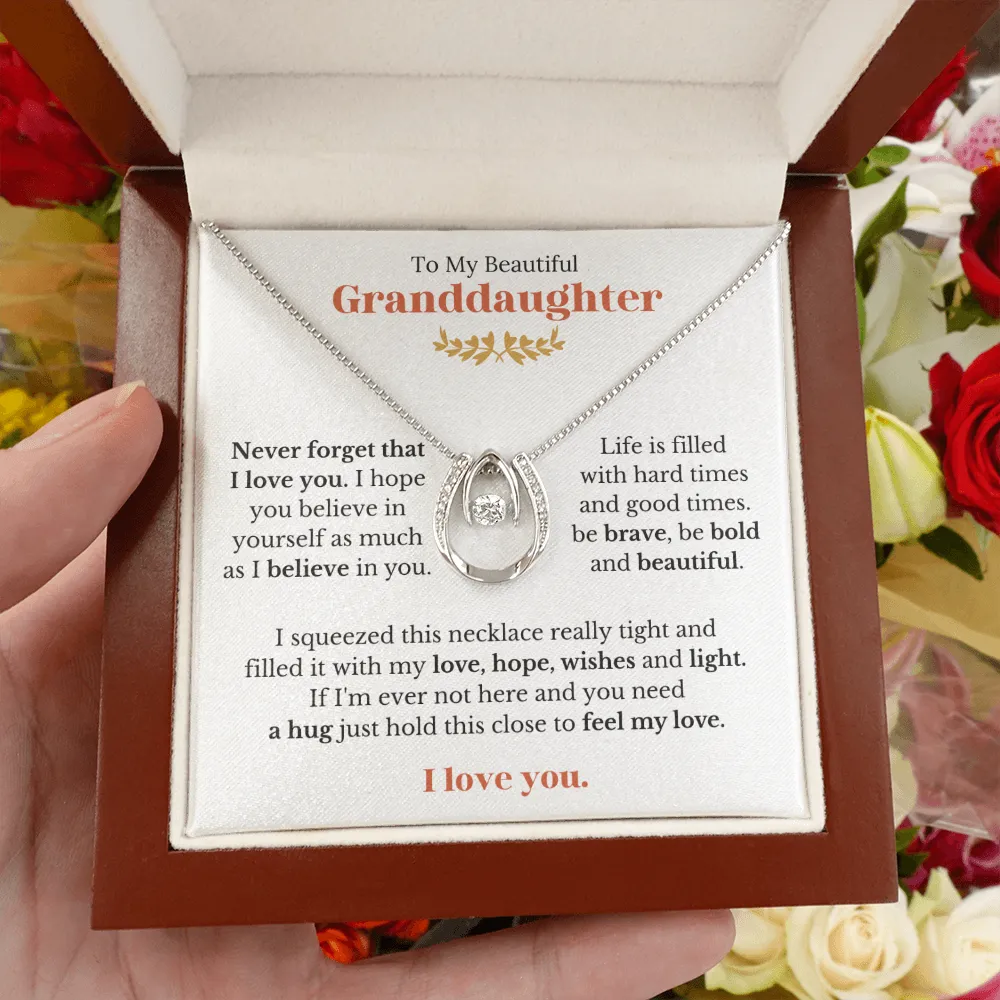 Granddaughter Gift - Be Bold and Beautiful - Horseshoe Necklace