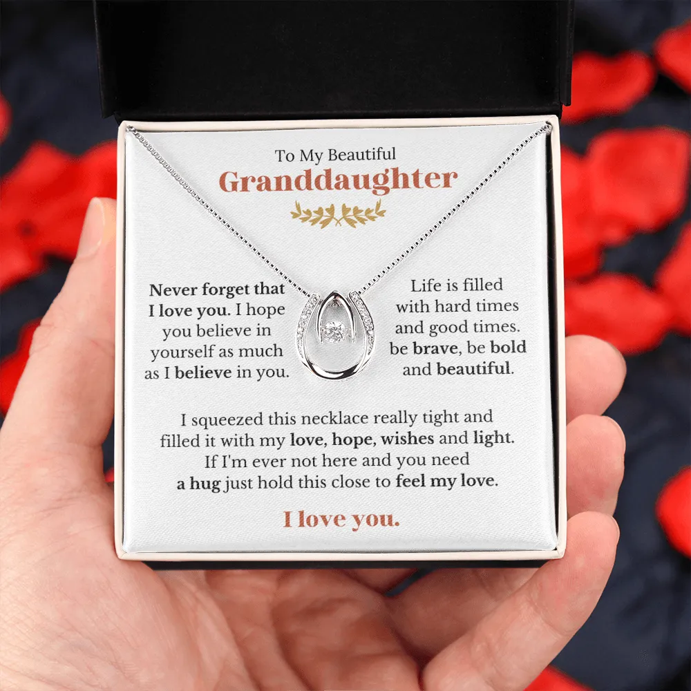 Granddaughter Gift - Be Bold and Beautiful - Horseshoe Necklace
