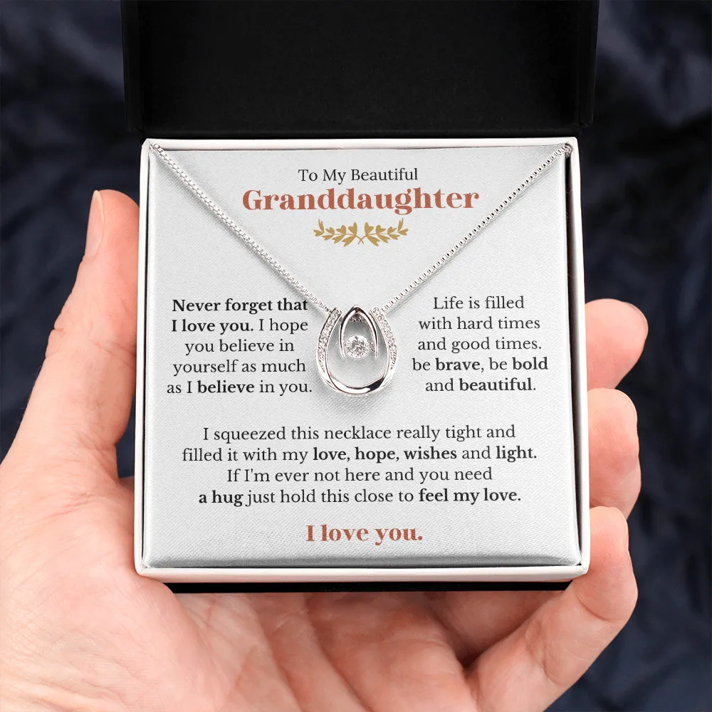 Granddaughter Gift - Be Bold and Beautiful - Horseshoe Necklace