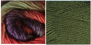 GREEN GRASS   VERDANA - Embossed Phoenix Scarf KIT