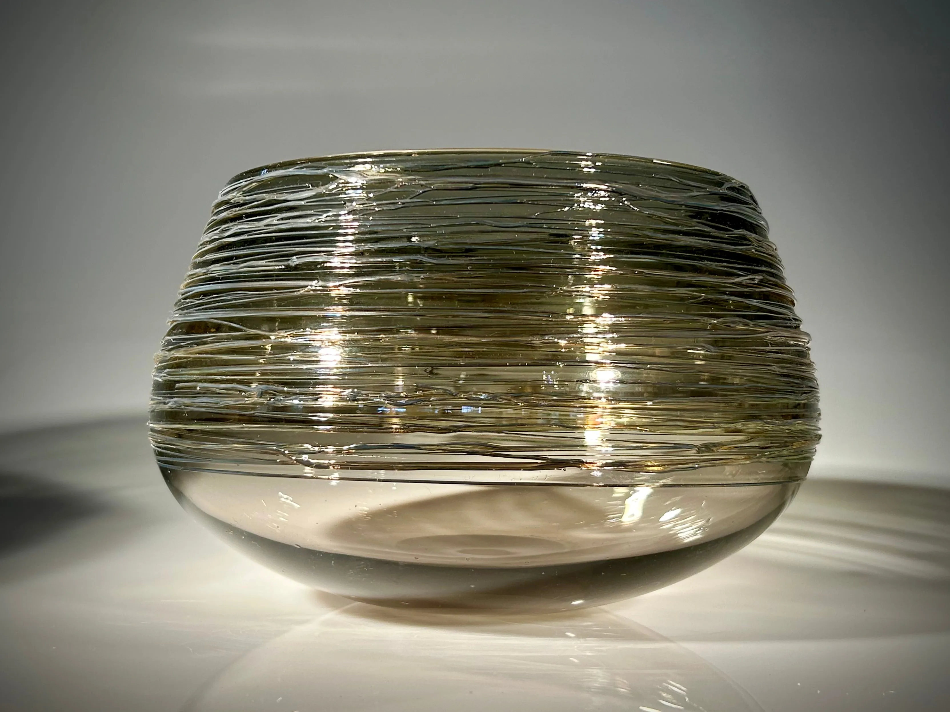 Grey Threaded Bowl