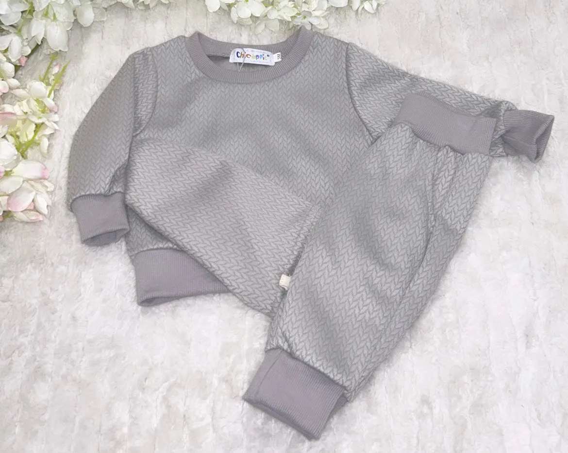 Grey unisex 3 piece set
