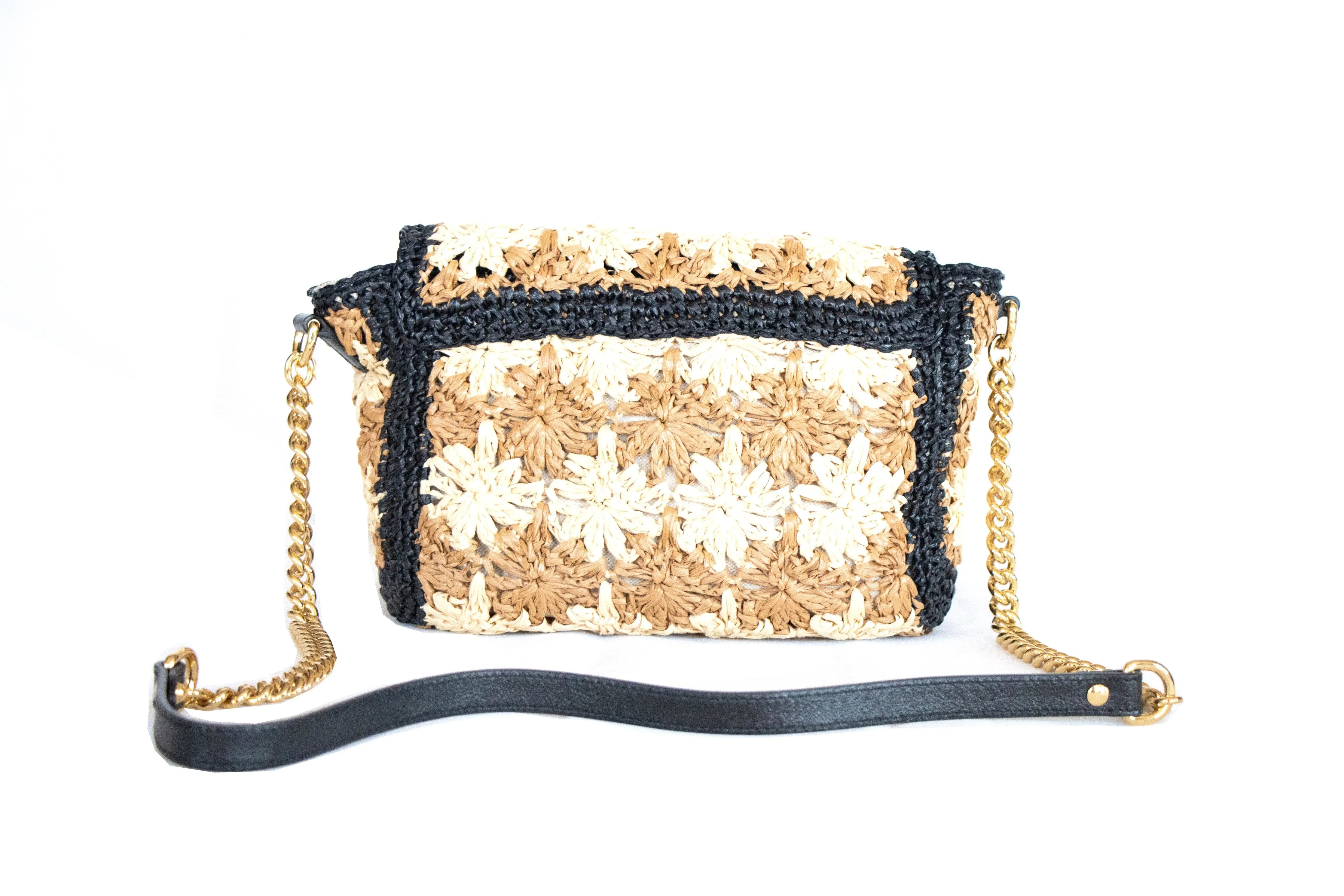 Gucci 2019 GG Marmont Raffia Shoulder Bag