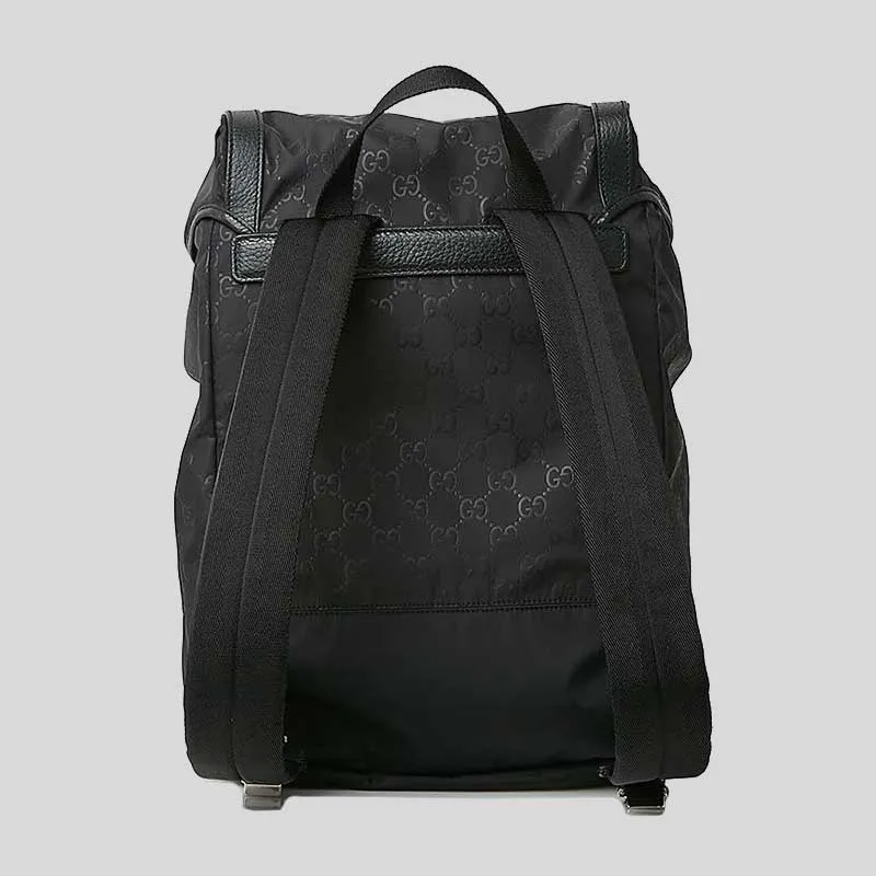 GUCCI Guccissima Unisex Signature GG Nylon Backpack Black RS-510336
